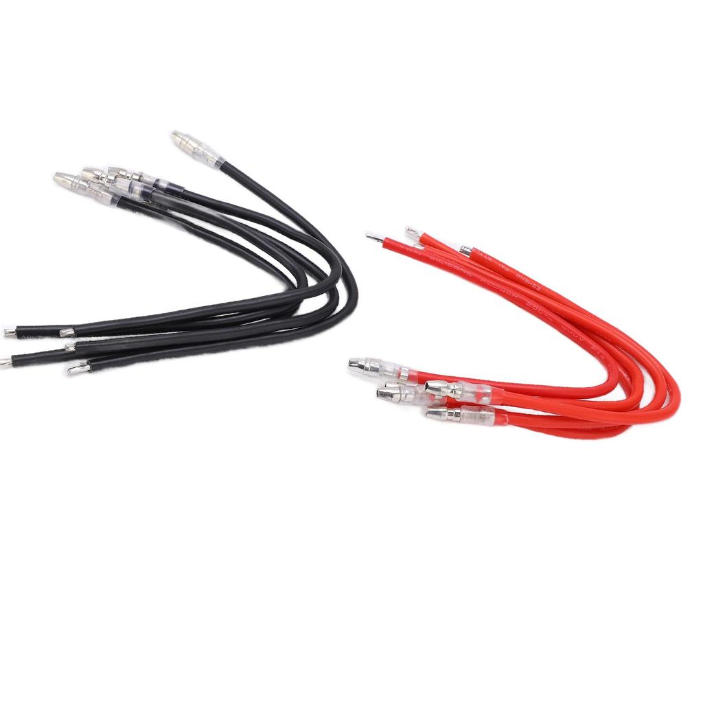 10pcs RC Brushed Motor Cables, 4mm Banana Plug Connector Extension Cable Wire, 16AWG Silicone Wire for Axial Scx10 and Redcat Gen8 RC Motors