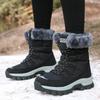 Winter Warm Snow Boots for Women - Fleece - Lined Thickened Travel - Ready Cotton Boots Outdoor Hiking Boots Ski Boots