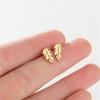 Punk Geometric Volleyball Earings Women Tiny Stainless Steel Heart Feather Triangle Umbrella Stud Earrings Pendiente Hombre
