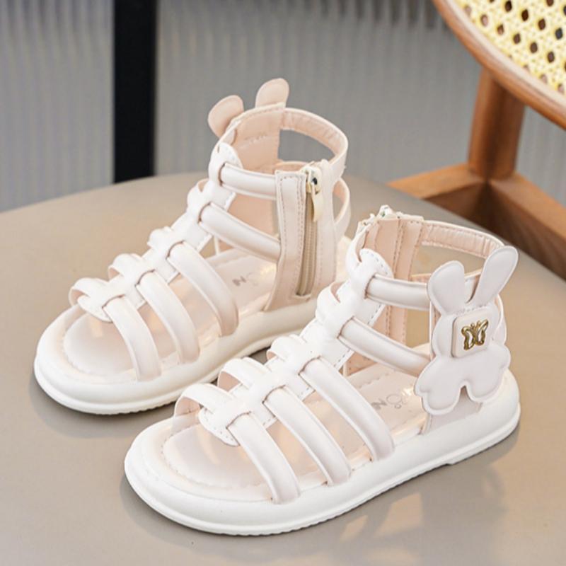 Girls' Sandals, Summer Children's Roman Shoes, Big Children's Soft Sole, Exposed Toe, Little Girls' Princess Shoes, Stylish