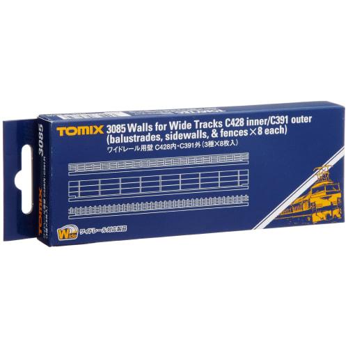 TOMYTEC TOMIX N Gauge Wide Rail Walls, C428 Inner, C391 Outer, 3 Types x 8 Sheets, 3085, Model Railroad Supplies