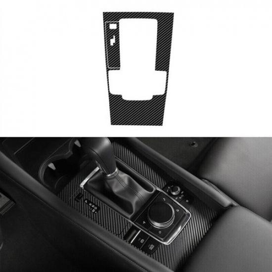 Carbon Fiber Middle Console Gear Shift Panel Sticker Trim For Mazda 3 -2024