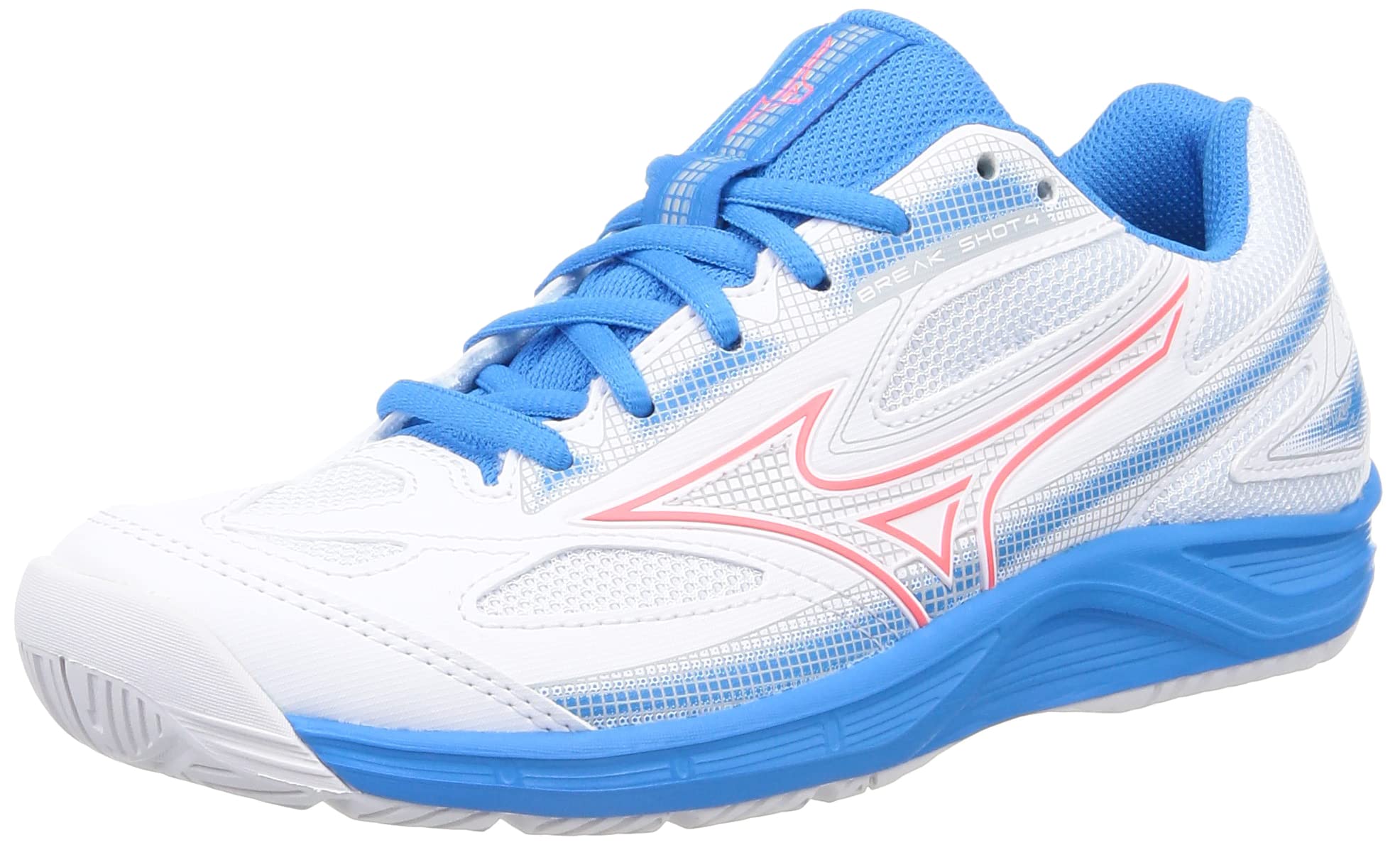 

Tennis Shoes Break Shot 4 AC cm 2E [Mizuno] White/Coral/Blue 24.5
