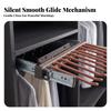 Retractable Pullout Trouser Rack | SpaceSaving SideMount, Pull out Rack, for Wardrobe