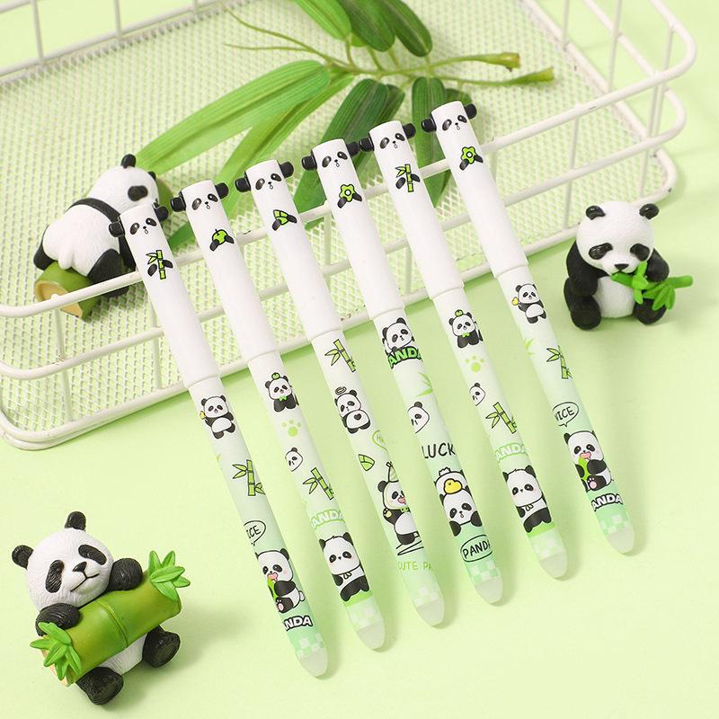 

25Pcs Cute Animal Neutral Pen Set - Cute Panda, Unicorn, Cat, Giraffe Erasable Water Pen, 0.5mm Black Erasable Pen, Quick Drying Ink Random style 25Pcs