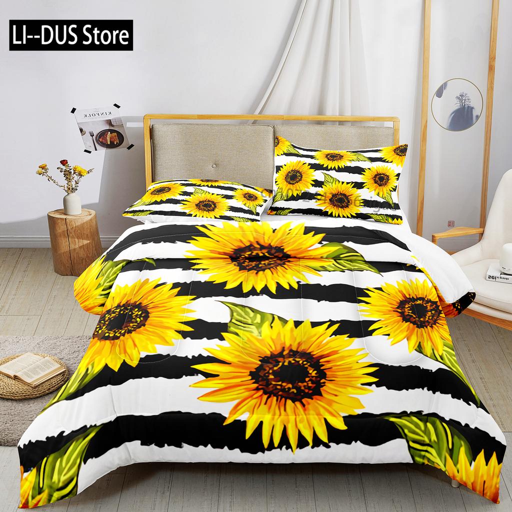 Dream Sun Flowers Bedding Set Duvet Cover Set 3d Bedding Set Digital Printing Bed Linen Queen Size Bedding Set Fashion Design