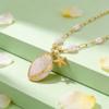 Exaggerated Abalone Shell Pendant Necklace for Women Shell Starfish Necklaces Fashion Imitation Pearl Bead Chain Jewelry Gift