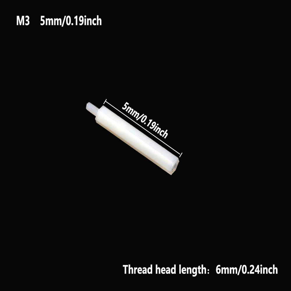 25 шт. Белый Нейлоновый Односторонний Крепеж Прочный Многоцелевой Аппаратный Аксессуар M3x5+6mm