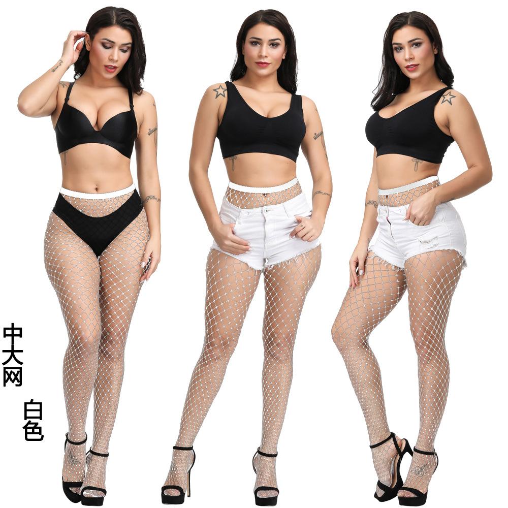 Hook up sexual fun stockings pantyhose base socks non-slip white colored mesh stockings fishmesh pantyhose