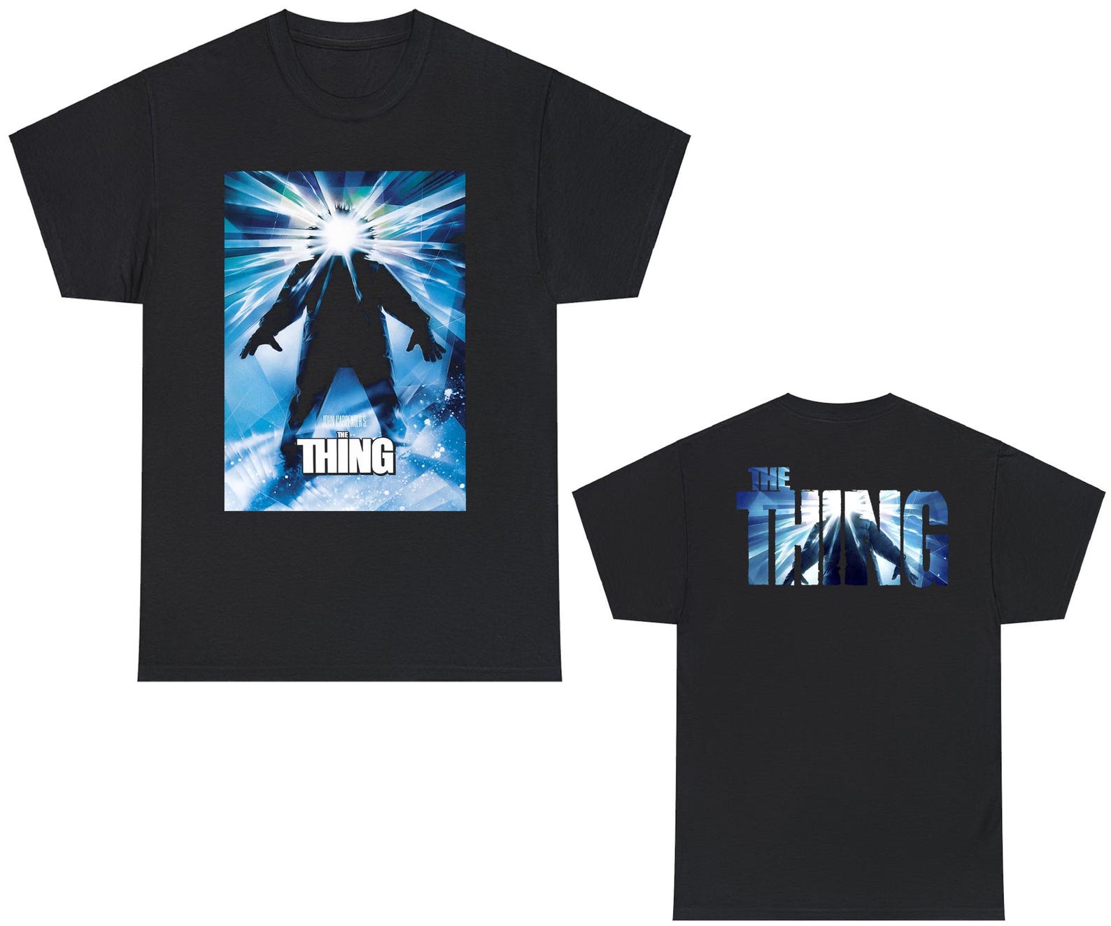 The Thing Movie Logo Black Navy T-Shirt Size S to 5XL M
