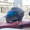Motorcycle Helmet Full Helmet Can Be Equipped with Bluetooth Headset Men's Four-season Electric Bicycle Riding Helmet