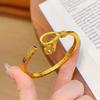 Auspicious Bells, Auspicious Cloud Bracelets, Women's Solid Wishful Open Bracelets