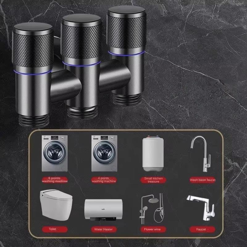 One Into Three Out of The Bathroom Balcony Kitchen Stainless Steel Inlet Valve Fittings Valve Toilet Fittings Bathroom Fittings