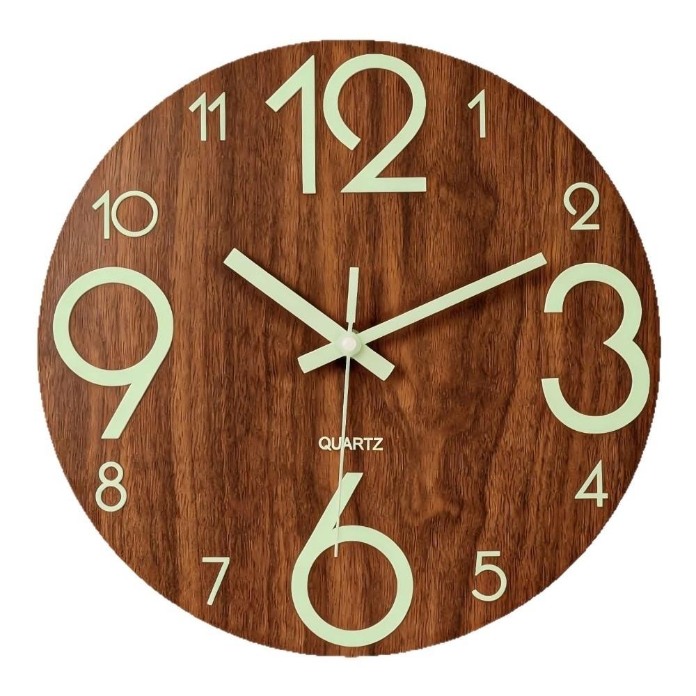 Silent Luminous Wall Clock 8 Inch Quartz Wall Clock Minimalist 3D Wall Clock Office