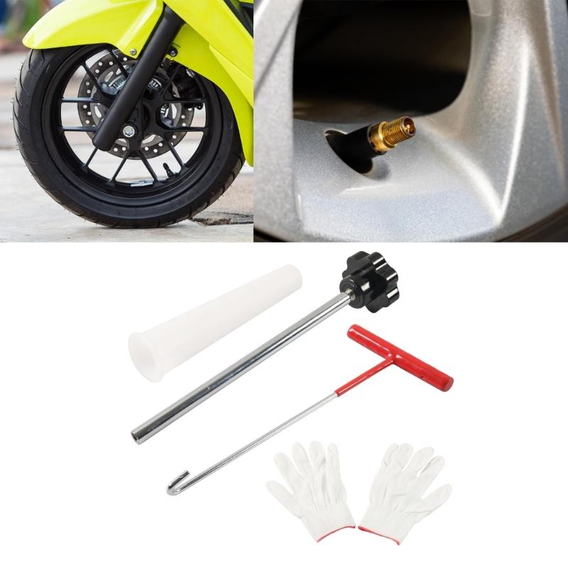 Tire Valves Stem Cores Replacement Tool Kit Quick Change Tire Valves Tool Kit for Replacing Leaky Valves In Motorcycles