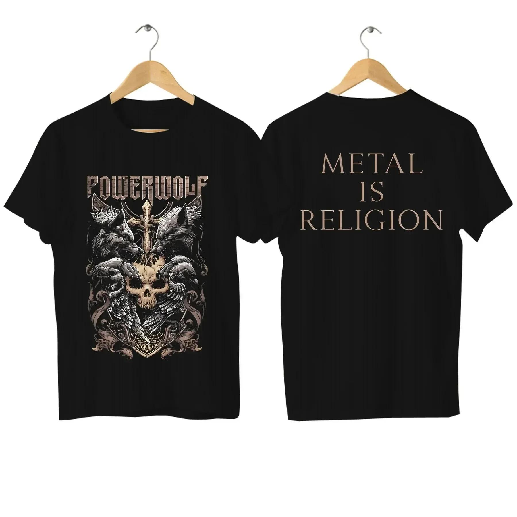 

2025 Powerwolf T Shirt Casual Via Dolorosa T-shirt Graphic Oversized Breathable Comfortable Streetwear S-3XL Cool Tee 4XL