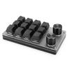 12 Key 2 Knob Programming Macro  Knob Keyboard Bluetooth-Compatible/Wired Red Switches for Gamers/Designers/Video Editor