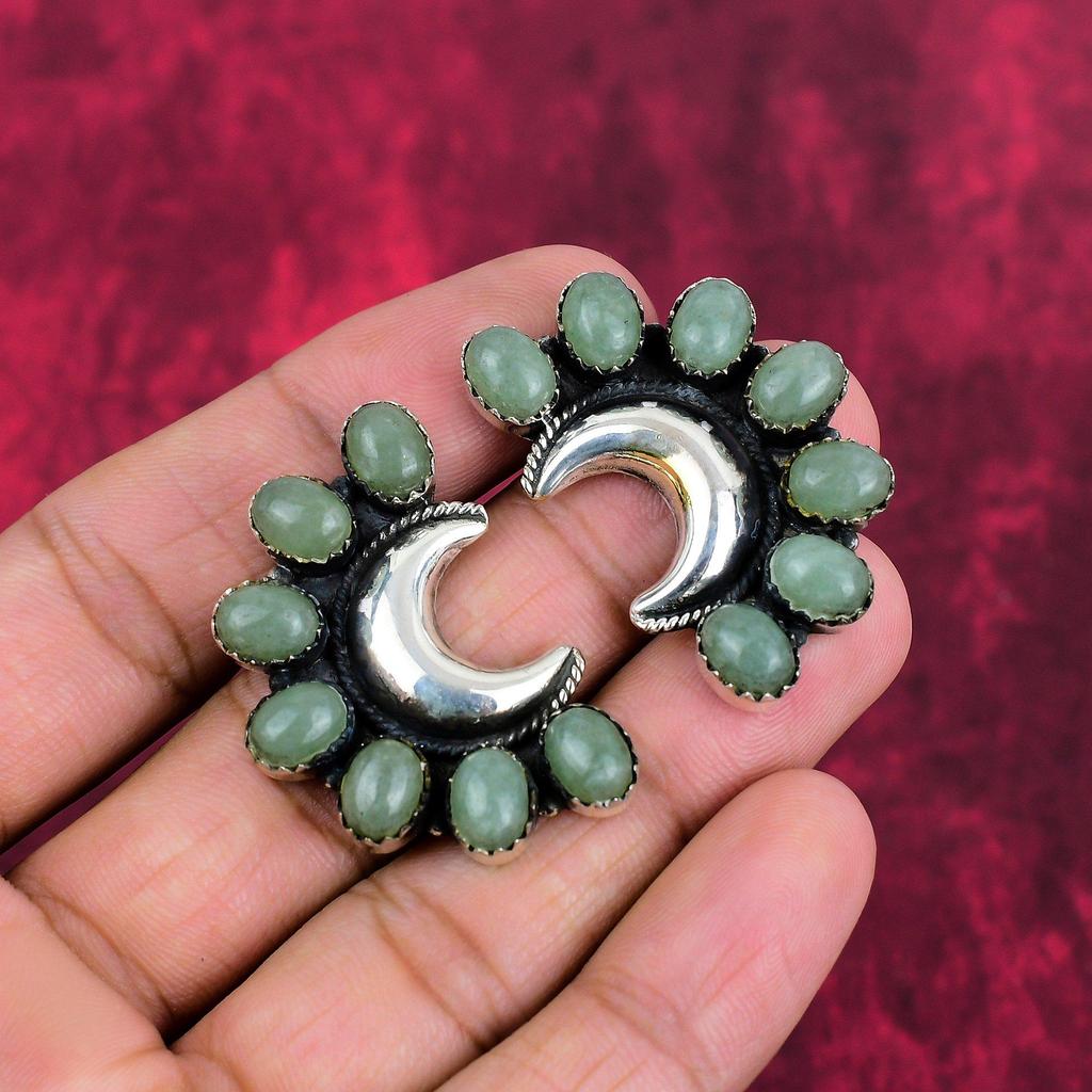 Aquamarin Ohrringe Edelstein Schmuck, 925 Sterling Silber handgefertigte Ohrringe, neuster Design Schmuck