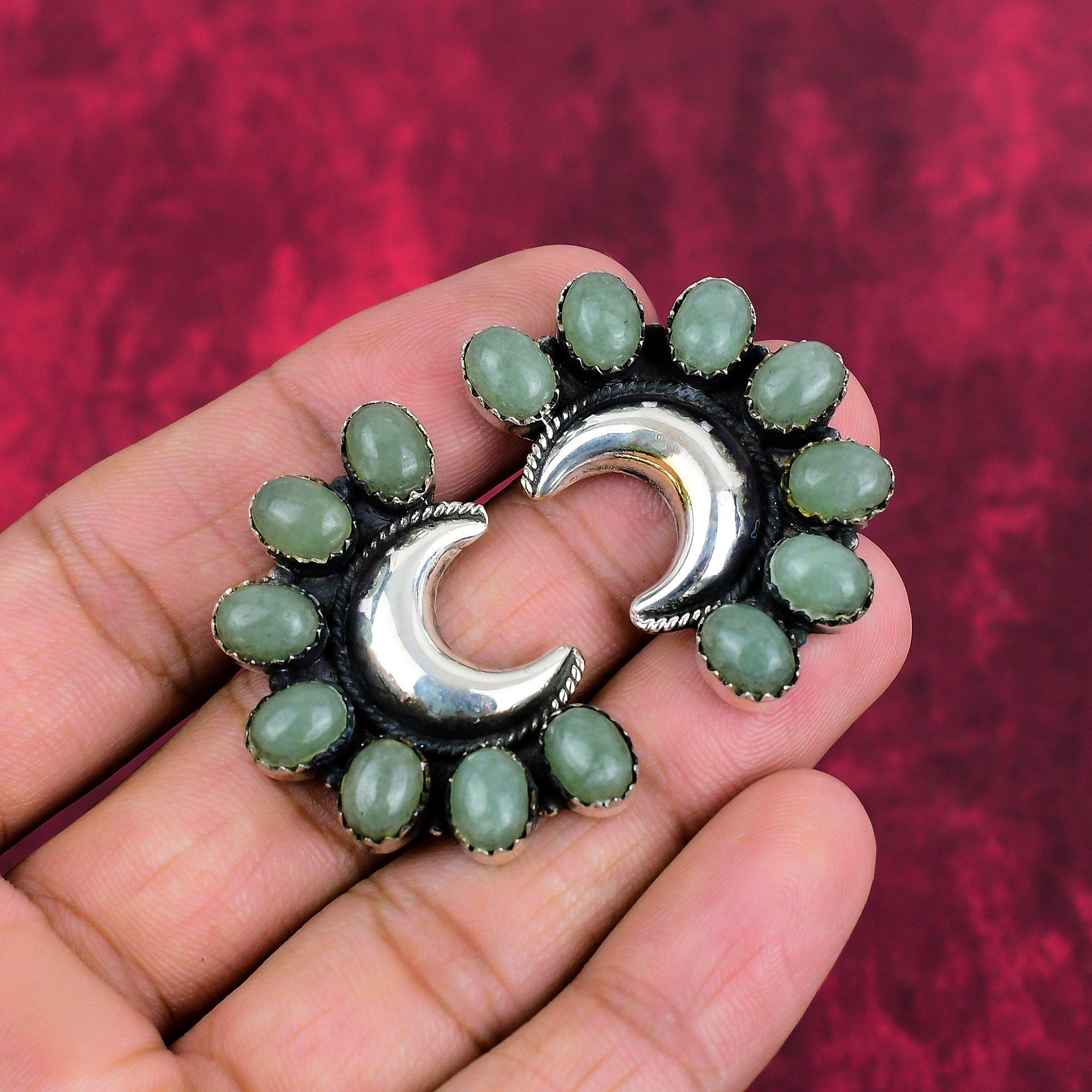 

Серьги с аквамарином, драгоценные камни, серьги ручной работы из цельного серебра 925 пробы, ювелирные изделия последнего дизайна 1.57 Inches синий