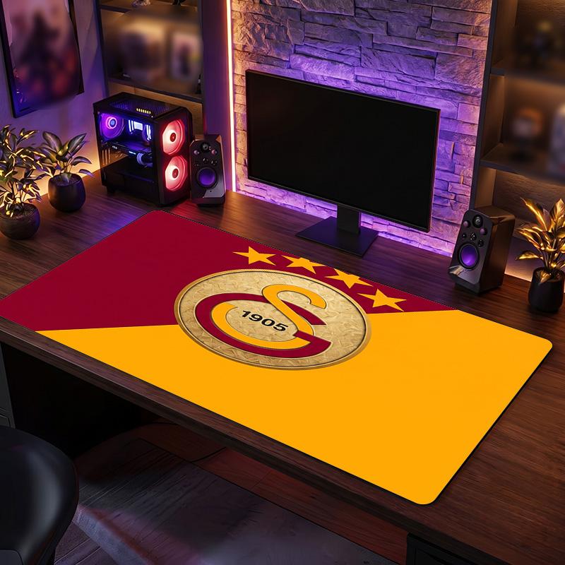 Tappetino per Mouse con Motivo a Tema Galatasaray FC, Tappetino da Scrivania XXL per Gaming con Logo Calcistico, Tappetino Antiscivolo per Mouse del Computer