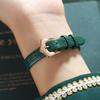 Fashion Niche Light Luxury Small Square Plate Women'S Exquisite Green Belt Quartz Waterproof Watch