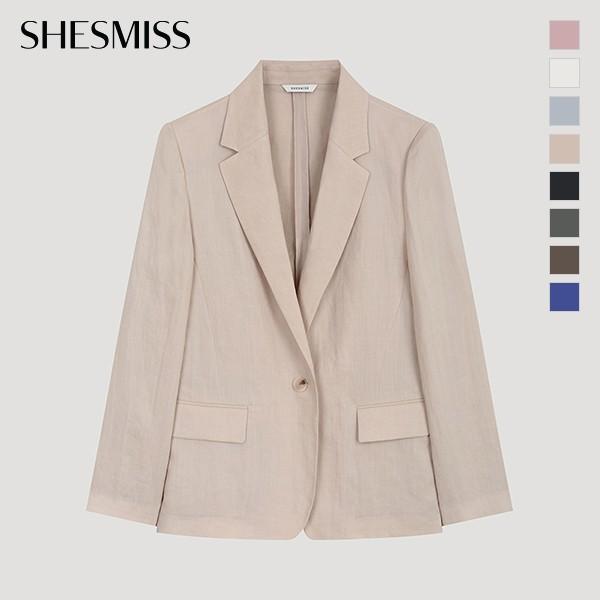  She S miSS  Linen claSSic One Button Jacket Swwjko22520