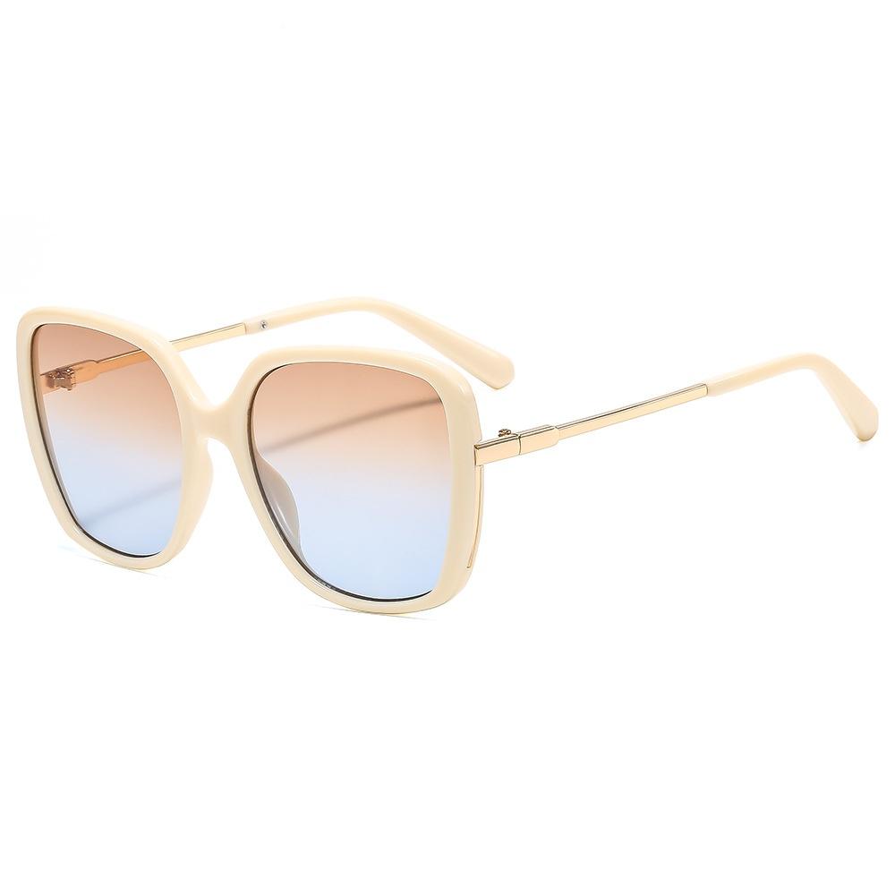 New Retro All Match Personality Large Frame Gradient Square Women Sunglasses Ins Fashion Travel Vacation Men Uv400