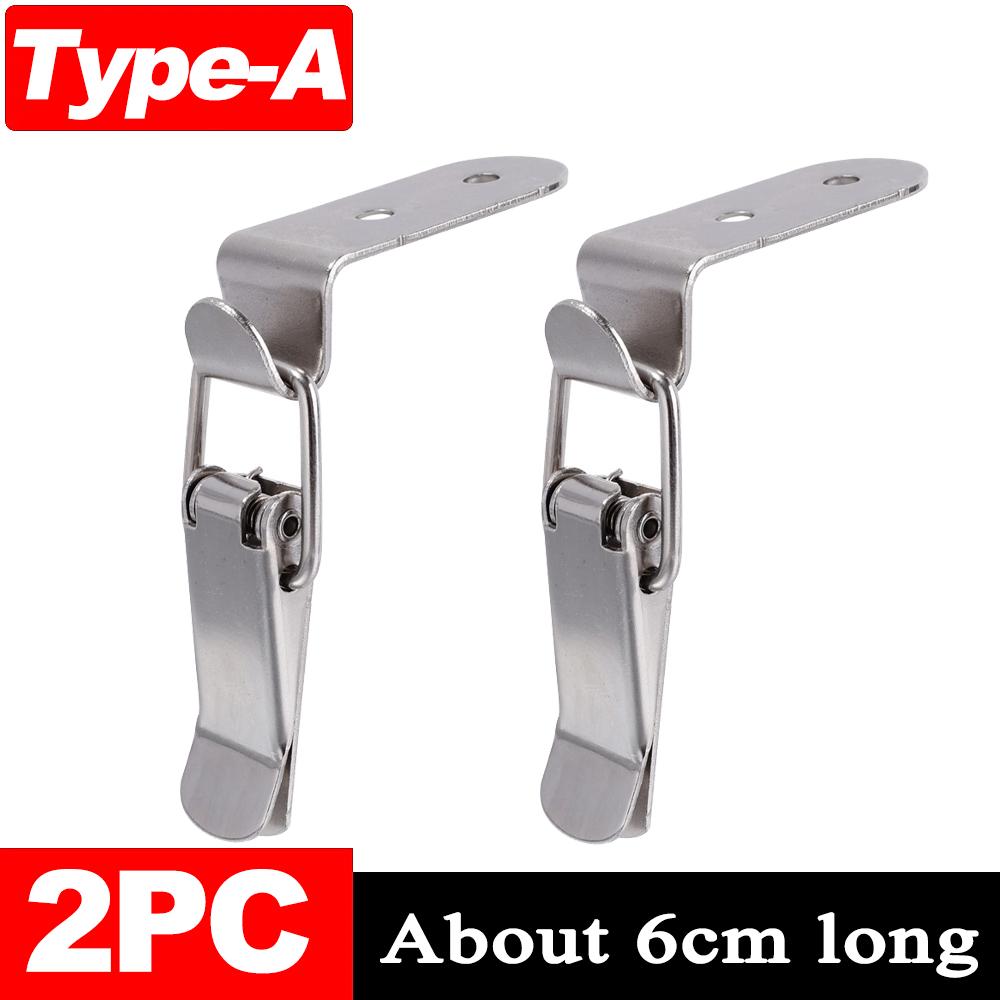 1/12Pcs 90 Degree Duck-mouth Buckle Hook Lock Silver Metal Spring Hasp Latch Catch Clamps Wooden Box Loaded Draw Clasp Hardware