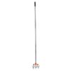 Manual Rotary Cultivator Tool Stainless Steel Teeth Adjustable Handle Garden Hand Tiller for Lawn