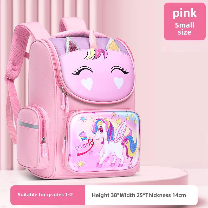 Unicorn Spine Protection Lightweight Backpack for Elementary School Girls (Grades 1-6)