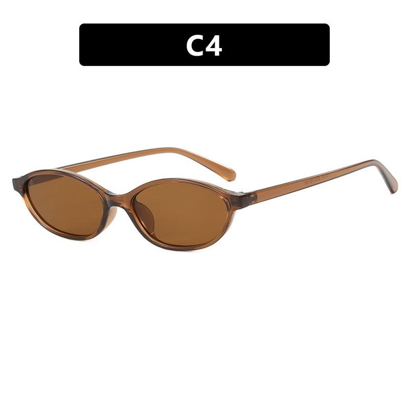 Classic Vintage Oval Sunglasses Women Men Small Frame Simple Trend Sun Glasses Driving Fishing Shade Glasses