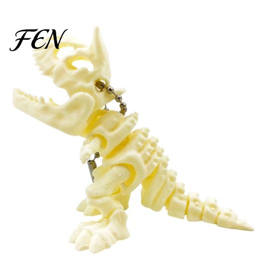 Skeleton Keychain Pendant, 3D Printed Dinosaur Keychain, Key Ring Lightweight Backpack Handbag Charm for Everyday Use Pendant