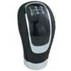 Arenbel Car Shift Knob 5 Speed Shift Handle Leather Auto Interior Parts Black