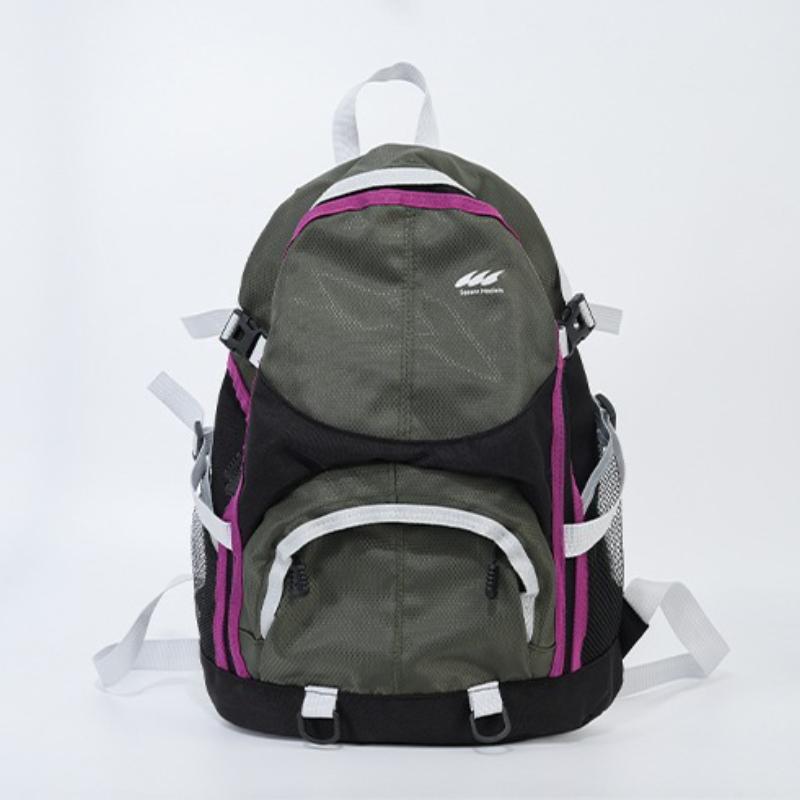 

2025 Casual Color Matching Nylon Backpacks Large Capacity High Quality Sense of Luxury Hot Trendy Portable Backpacks for Unisex зелёный