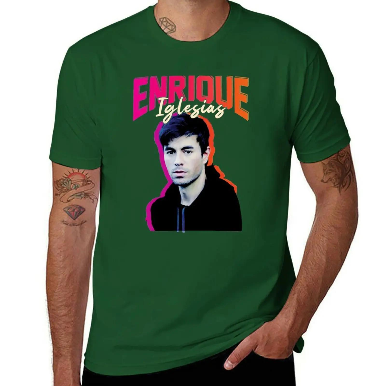 

enrique iglesias TShirt man clothes sweat vintage clothes summer clothes men tshirt 4XL