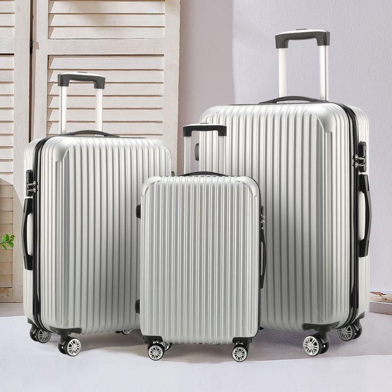 Sturdy and Durable Three-Piece Luggage Set with Anti-Collision Corners: 20, 24, 28 Inch Sizes