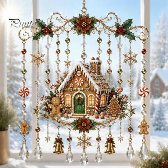 Lichtfangende Ornamente für Kamin Weihnachts-Windspiel, Acryl-Sonnenfänger für Außenbereich Garten Terrasse Dekorative Sonnenlichtfänger Deko, Hängend im Hof