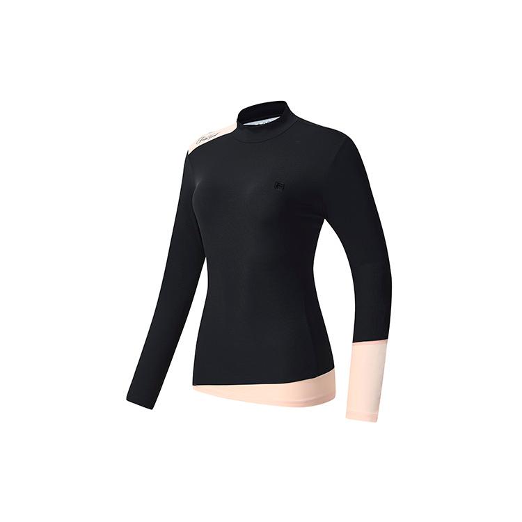 New FILA Athletics Set in Sleeve T Shirt Women's Pitch Black A11W235205F-BK