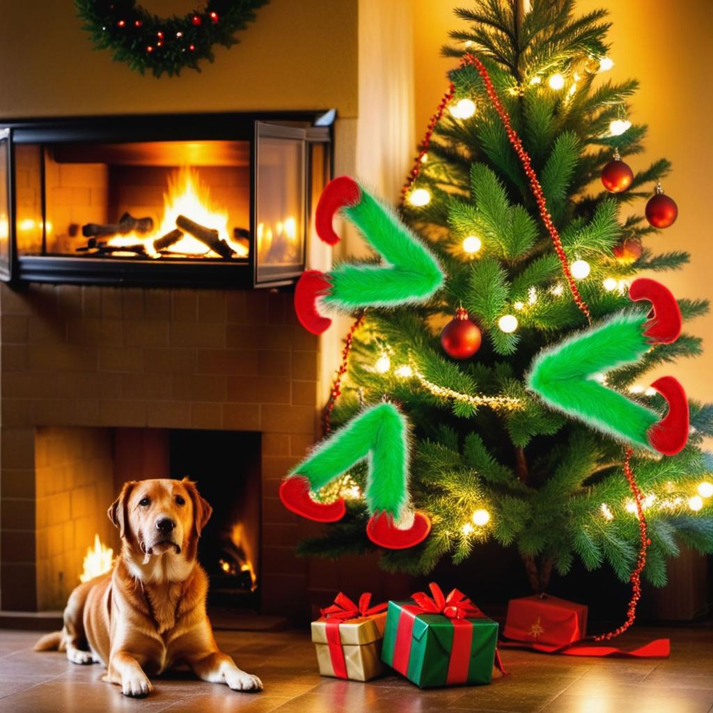 Weihnachtsdekoration Weihnachts-Elfenbeine Baumschmuck, Weihnachtsbaumspitze Deko, Weihnachts-Plüschbeine für Baumschmuck