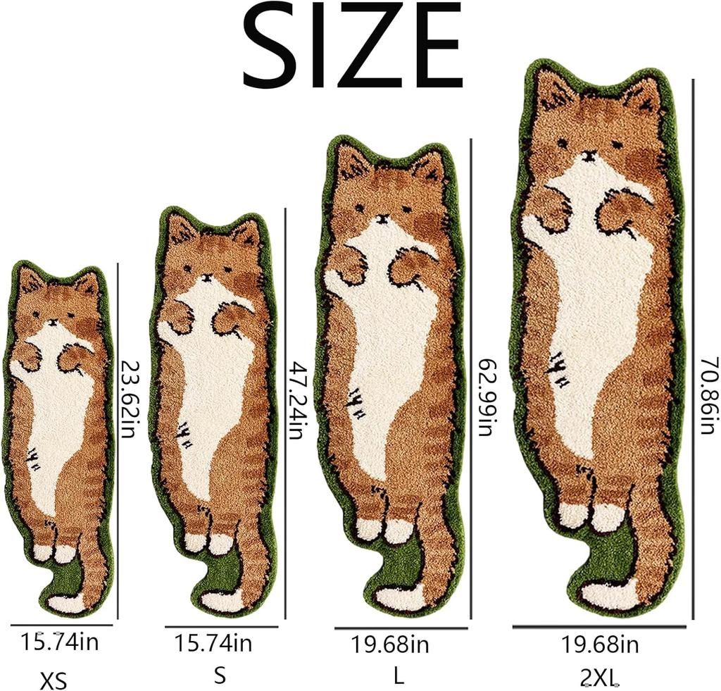 Cartoon Cat Patterned Carpet Home Decor. Provides Warmth For The Living Room And Bedroom Bedside. Non-Slip And Dirt-Proof