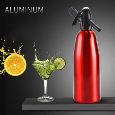 Dispensador Manual de sifón de Soda CO2, generador de burbujas de agua, máquina de refrescos de cóctel, barra de aluminio, fabricante de Soda artesanal, 1L