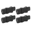 4PCS IEC320 C8 To C13 Power Cord Adapter PVC Housing IEC320 Power Plug Adapter for Laptop Ups Socket