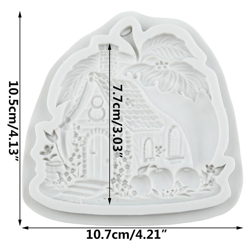 Jahodový domeček Silikonová forma Broskvový domeček Fondánové formy Nástroje na zdobení dortů Topper na cupcake Cukroví Pryskyřičná hlína Čokoládová gumpaste forma