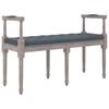 Dark Grey Velvet Bench 110 X 40 X 70 Cm