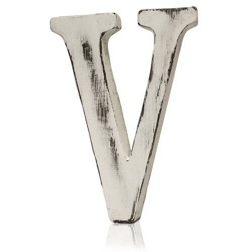 6x Holzbuchstabe V