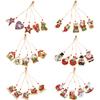 5pcs Xmas Theme 2D/Flat DIY Hanging Diamond Art Kits Rhinestone Diamond Art Window Pendants Diamond Art Christmas Tree Ornament