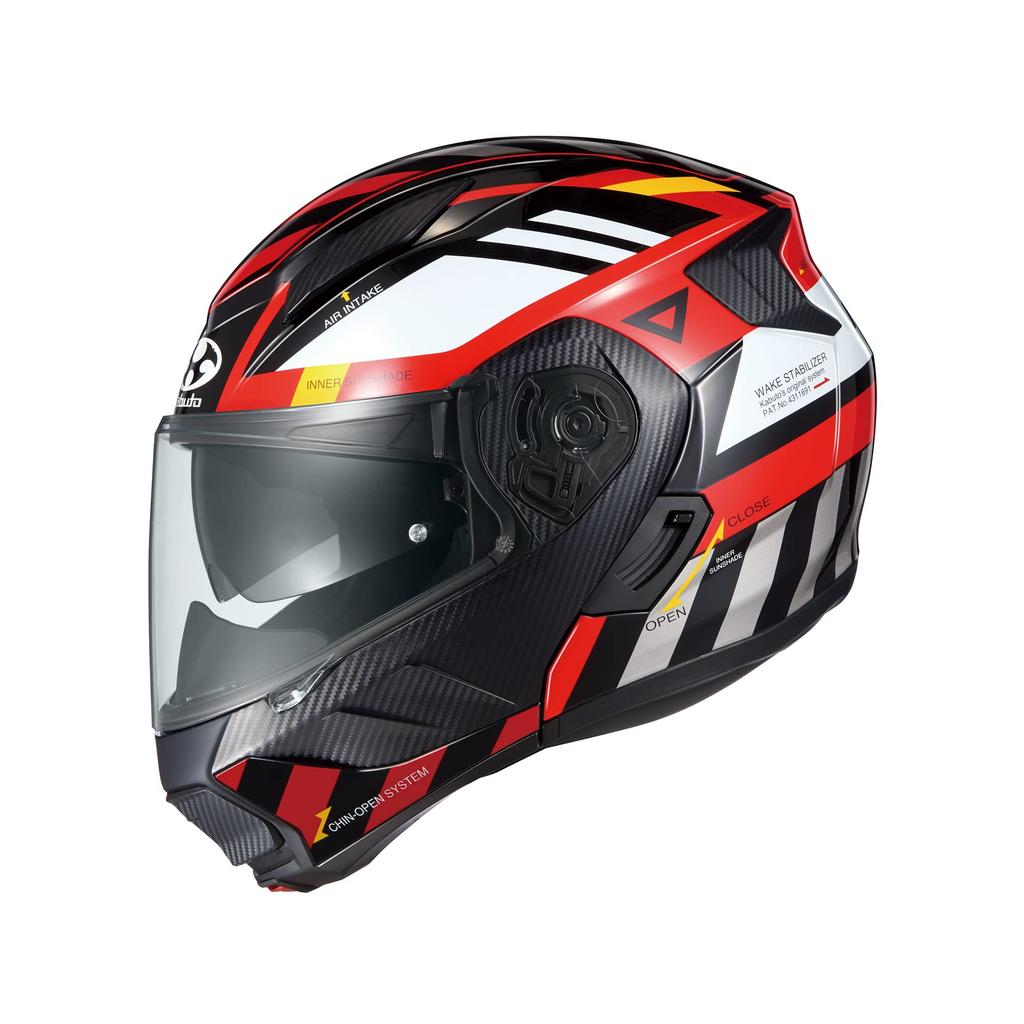 OGK KABUTO Motorcycle Helmet System RYUKI ALERT (Red) (Size M)