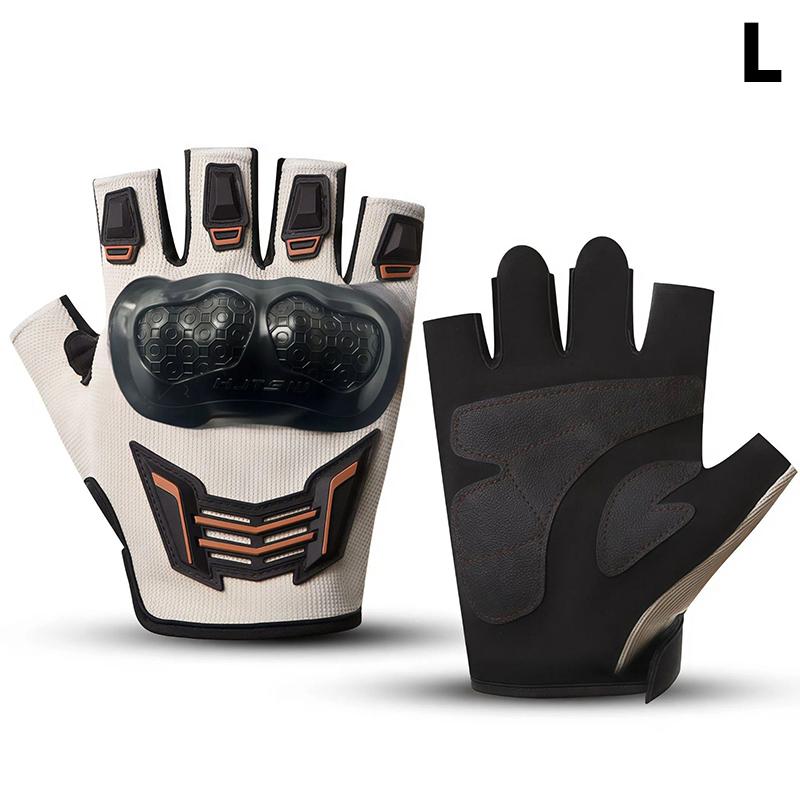 Outdoor Sports Protective Half Finger Gloves For Men Women Universal Open Finger Resistant Motorcycle Bike Gloves