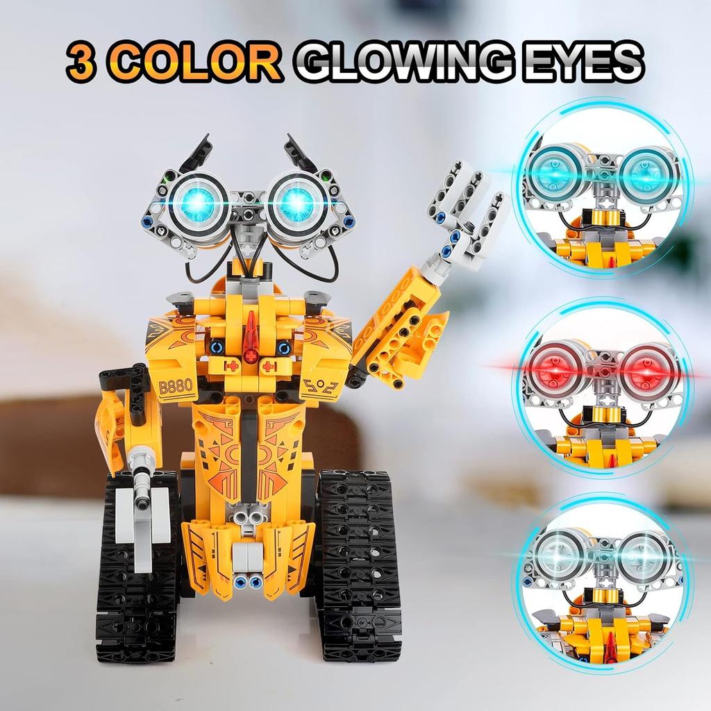 Sillbird Robot Building Kit with Remote Control STEM Gifts for Boys Age 8-12, Technic Buildable Coding Robotic Set Birthday Toys for Kids Teens (468