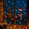 Seasonal Window Decorations 2Pcs Christmas Snowman Static Stickers, Simple Double Clings, Festive Clings PVC Waterproof Decals for Home Glass